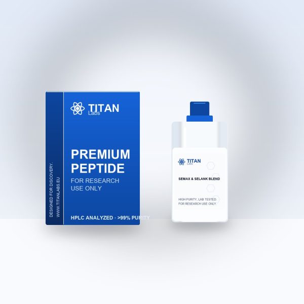 Semax & Selank Blend Nasal Spray research peptide vial by Titan Labs